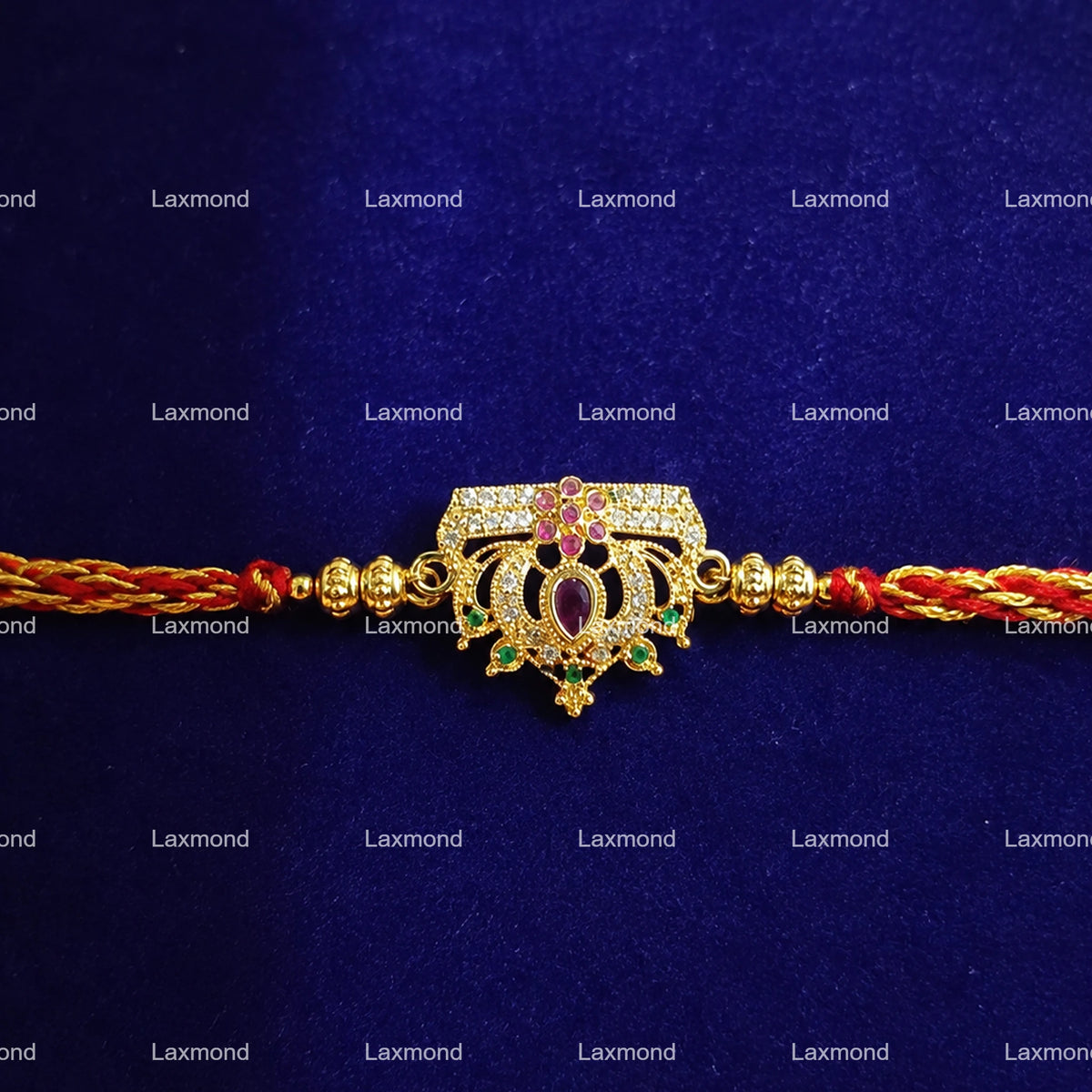 American Diamond  Crown Rakhi