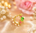 CZ Peacock Nut Nose Ring